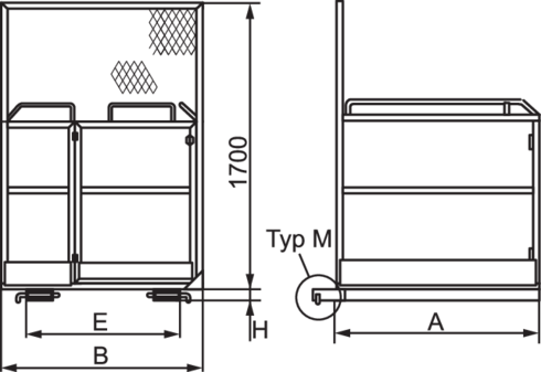 Fork Lift Basket: TK-510 measurements