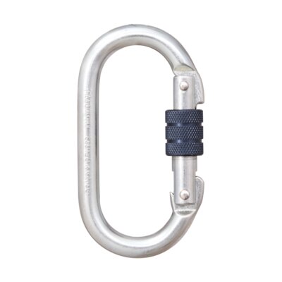 Steel screw-locking Karabiner
