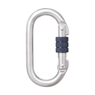 Steel screw-locking Karabiner