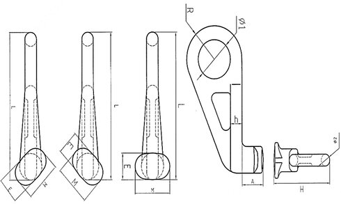 Container Hook POWERTEX CH drawing