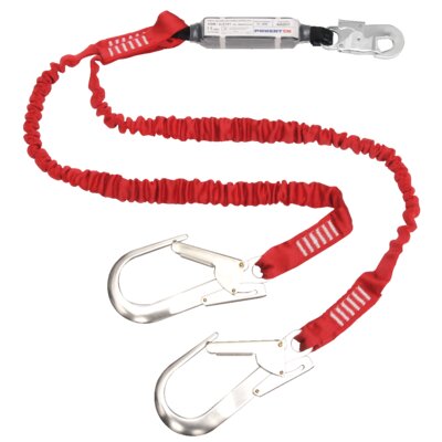 Protekt Energy Absorber ABM+2LE 101 with energy absorber with two snap hooks AZ 002 and AZ 023.