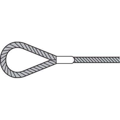 Spliced eye with ferrule