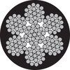 PVC-pinnoitettu vaijeri 1x19