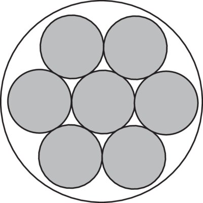 PVC-pinnoitettu vaijeri 1x7
