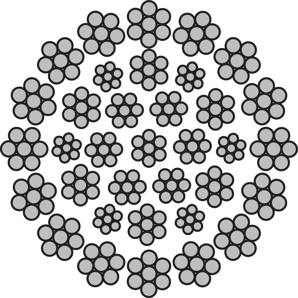 Steel Wire Rope 35x7 (Rotation resistant)