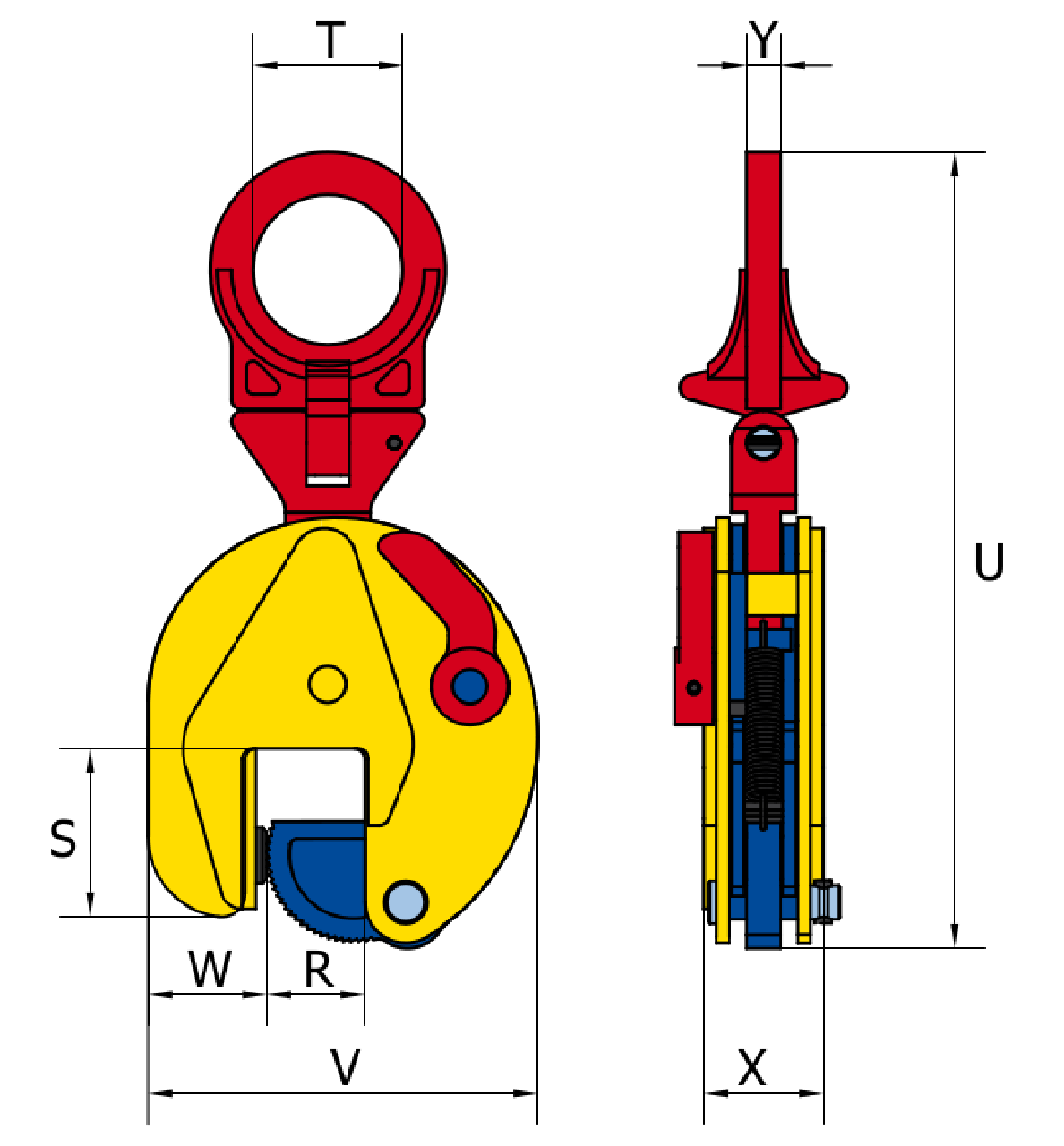 Lifting Clamp TSU/TSEU/STSU drawing Lifting Clamp TSU/TSEU/STSU drawing