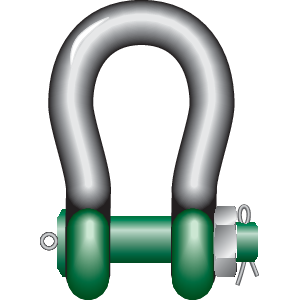 Heavy Duty Bow Shackle BN Green Pin Polar® P-6031