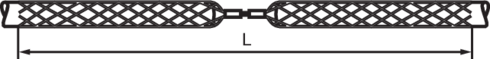 Double clammped cable grip measurements