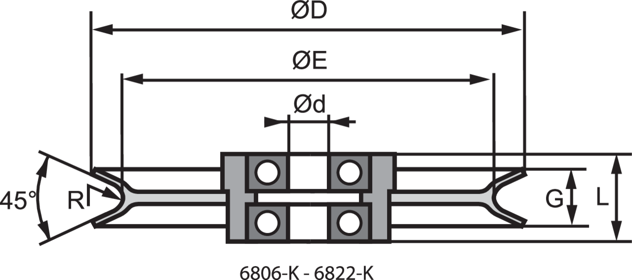 Wire rope sheave 6800-K ball beared measurements Wire rope sheave 6800-K ball beared measurements