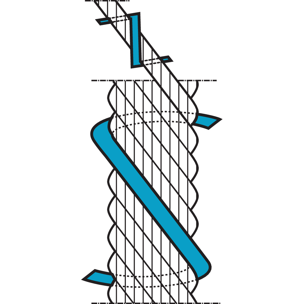 Ordinary left hand lay (zS)